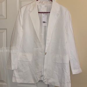 White Linen Blazer